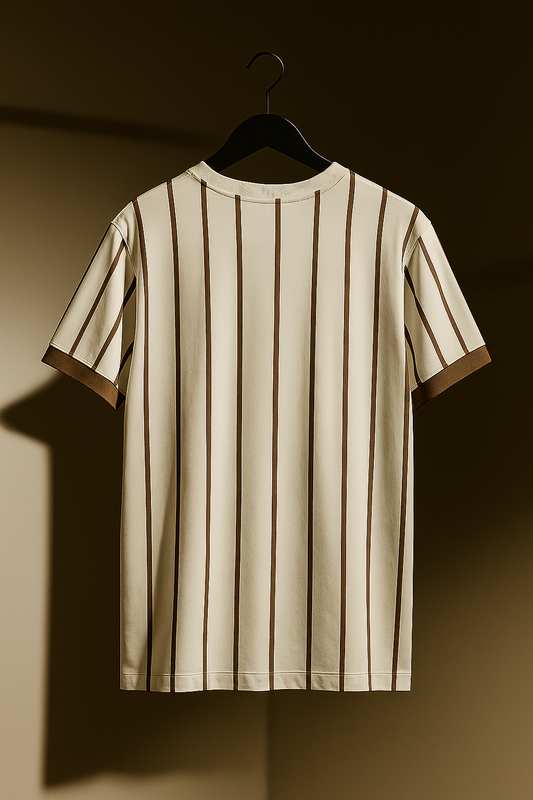 Men's Casual Striped T-Shirt – "FREED0M" Print UrbanEeth
